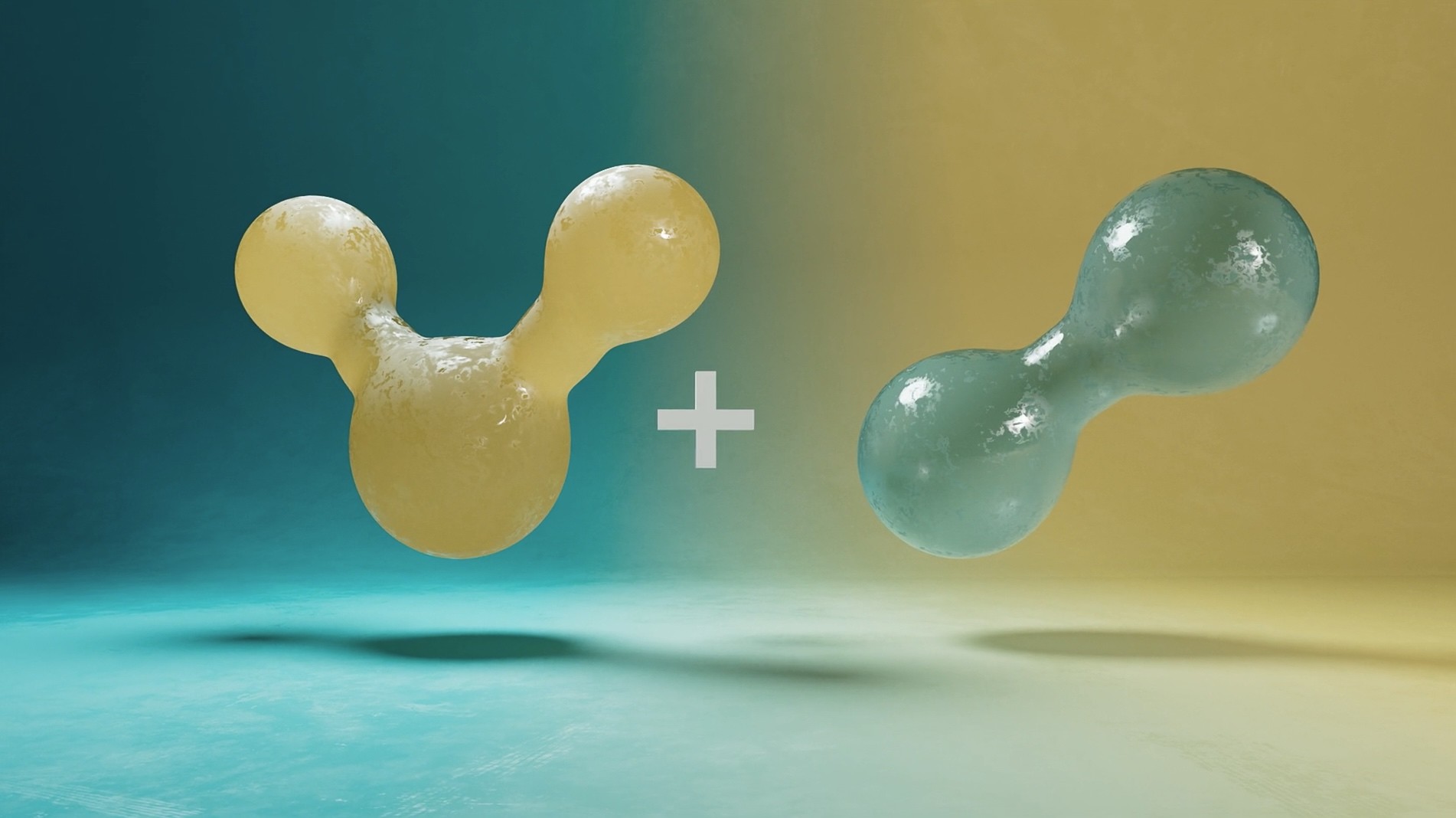 3d animated molecules in color with a plus sign.jpg